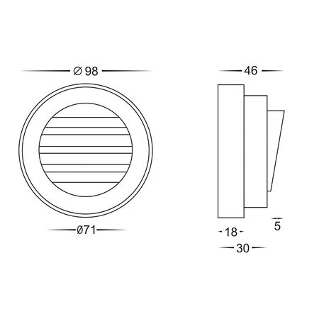 Pinta White Louvered Step Lights