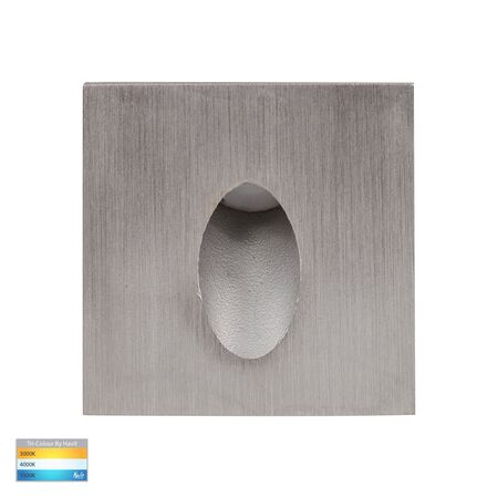 Mini Reces 316 Stainless Steel Square TRI Colour Recessed LED Step Light