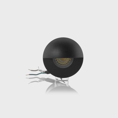 Elite Black Aluminium LED Wall or Step Light with Eyelid