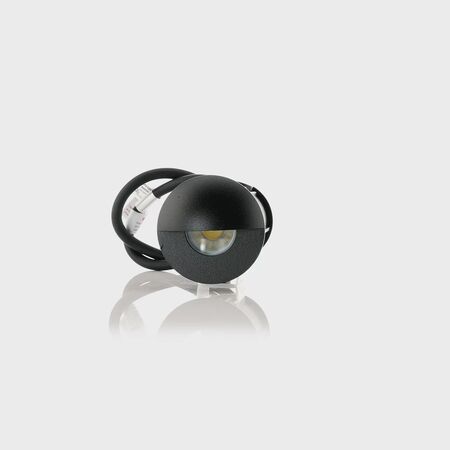 Elite Black Aluminium LED Wall or Step Light with Eyelid