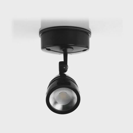 Focus Polycarbonate Black Single Adjustable Spot Light
