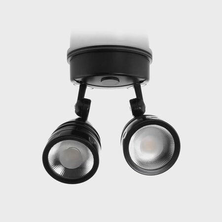 Focus Polycarbonate Black Double Adjustable Spot Light