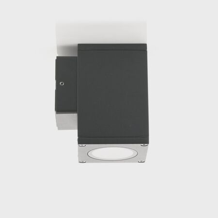 Quadru Square Black TRI Colour Fixed Down LED Wall Light
