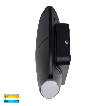 Cara Black Up & Down LED Wall Light