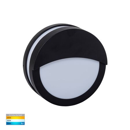 Roto Black LED Bunker Light with Eyelid