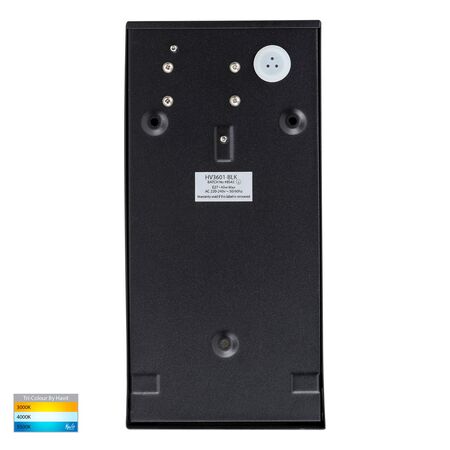 Taper Black TRI Colour LED Wedge Wall Light