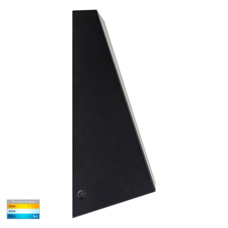Taper Black TRI Colour LED Wedge Wall Light