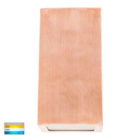 Taper Copper TRI Colour LED Wedge Wall Light