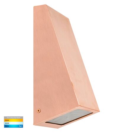 Taper Copper TRI Colour LED Wedge Wall Light