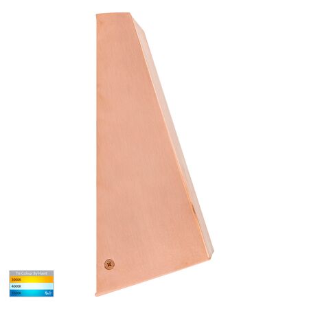 Taper Copper TRI Colour LED Wedge Wall Light