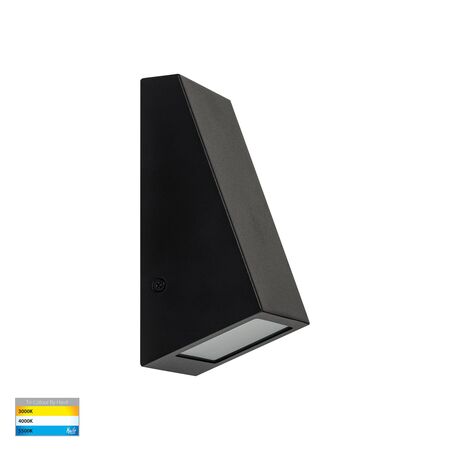 Taper Black TRI Colour LED Wedge Wall Light