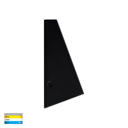 Taper Black TRI Colour LED Wedge Wall Light
