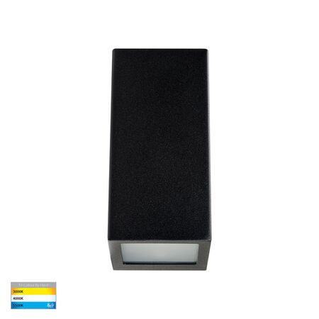 Taper Black TRI Colour LED Wedge Wall Light