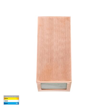 Taper Copper TRI Colour LED Wedge Wall Light
