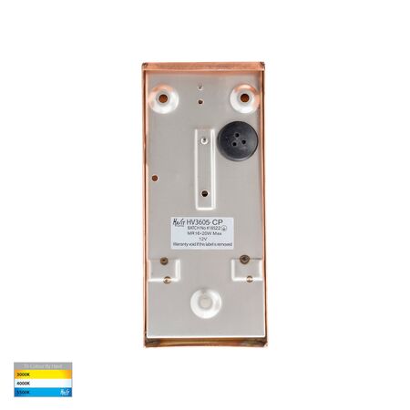 Taper Copper TRI Colour LED Wedge Wall Light