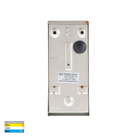 Taper 316 Stainless Steel TRI Colour LED Wedge Wall Light