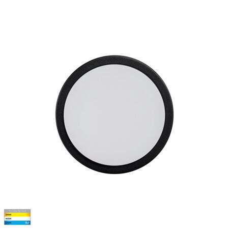 Liptor Black 10w Ceiling Mounted LED Oyster