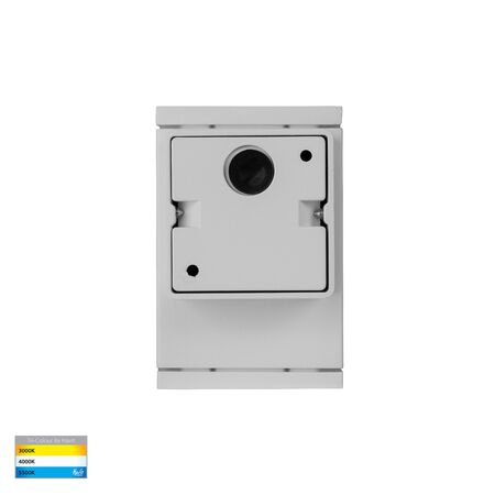 Quadru Square White TRI Colour Fixed Down LED Wall Light