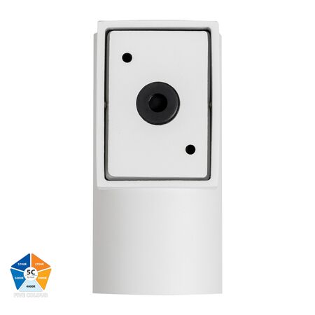 Aries Aluminium White Fixed Down LED Wall Light