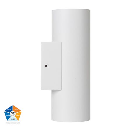 Aries Aluminium White Up & Down LED Wall Light