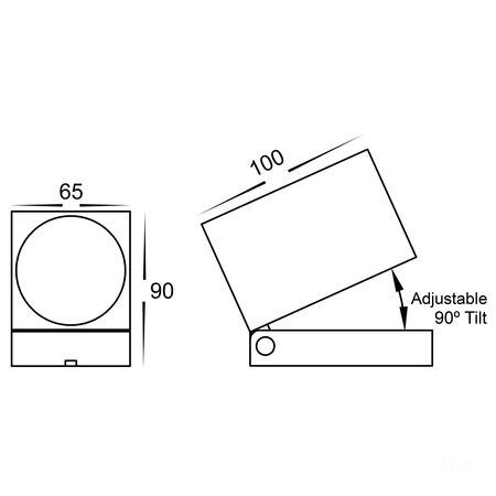 Accord Black TRI Colour Single Adjustable Spot Light
