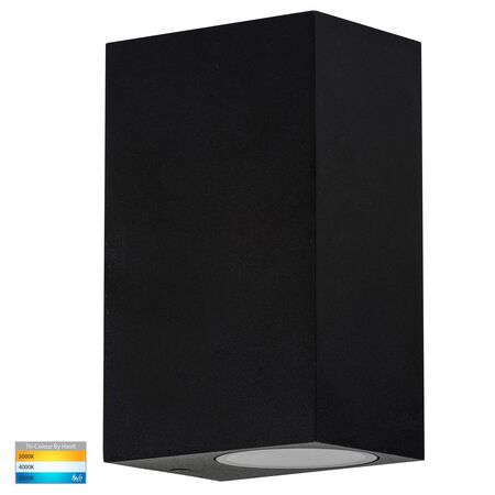 Accord Black TRI Colour Up & Down LED Wall Light
