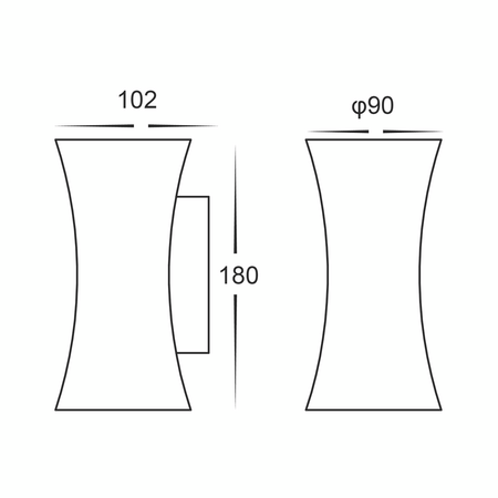 Savannah White Up & Down LED Wall Light