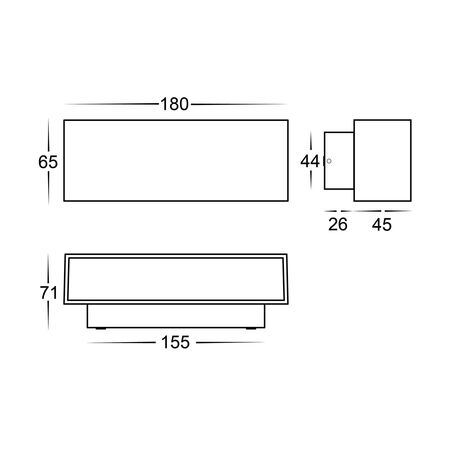 Blokk White Up & Down LED Wall Light