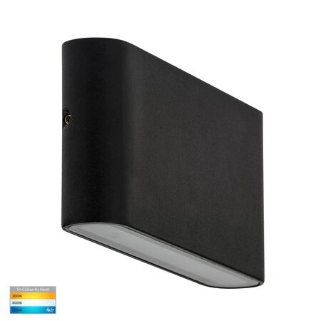 Lisse Black Fixed Down TRI Colour LED Wall Light