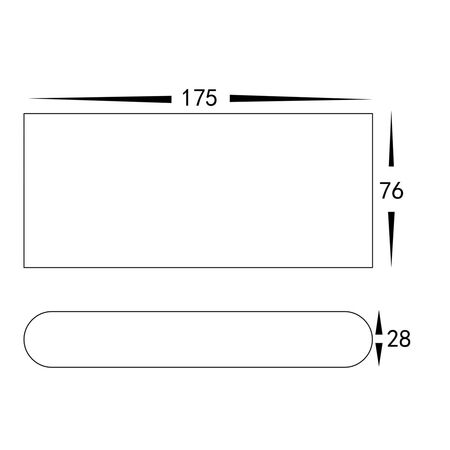 Lisse Black Fixed Down TRI Colour LED Wall Light
