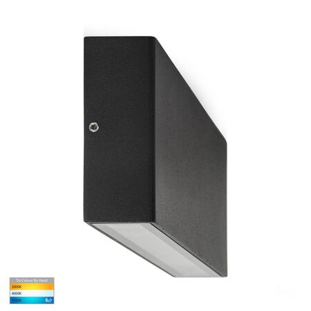 Essil Black Fixed Down LED Wall Light