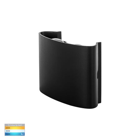 Maro Black Up & Down TRI Colour LED Wall Light
