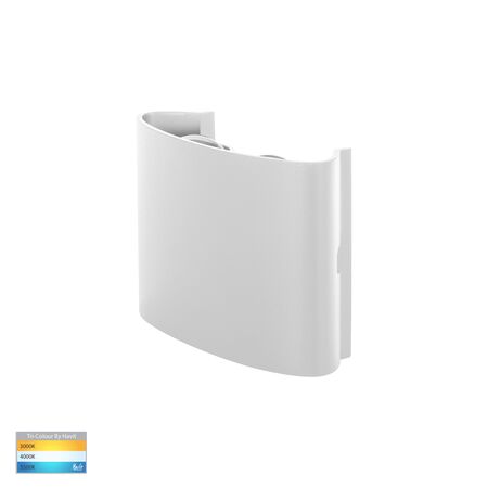Maro White Up & Down TRI Colour LED Wall Light