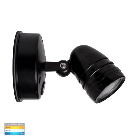 Focus Polycarbonate Black Single Adjustable Spot Light