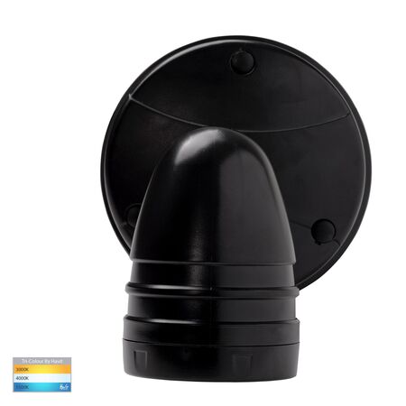 Focus Polycarbonate Black Single Adjustable Spot Light With Sensor