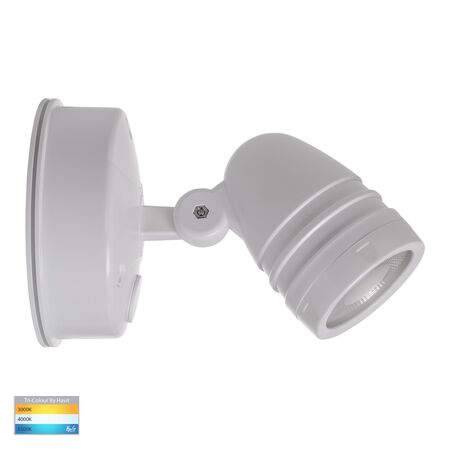 Focus Polycarbonate White Single Adjustable Spot Light With Sensor