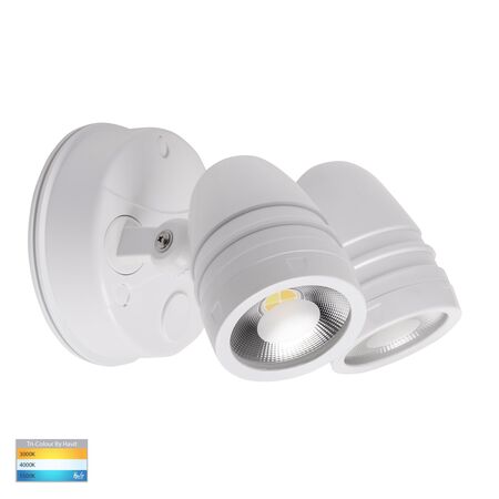 Focus Polycarbonate White Double Adjustable Spot Light