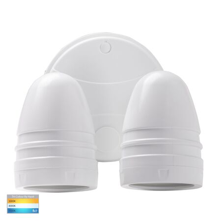 Focus Polycarbonate White Double Adjustable Spot Light With Sensor