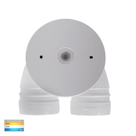 Focus Polycarbonate White Double Adjustable Spot Light With Sensor