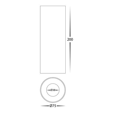 Nella Black 7w Surface Mounted LED Downlight