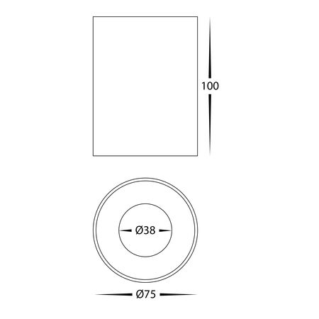 Nella Black 7w Surface Mounted LED Downlight