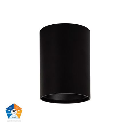 Nella Black 12w Surface Mounted LED Downlight