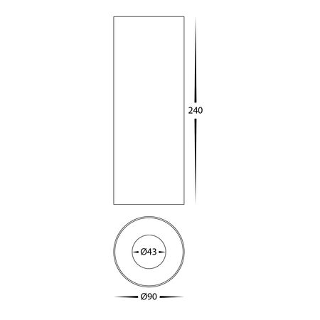 Nella Black 12w Surface Mounted LED Downlight