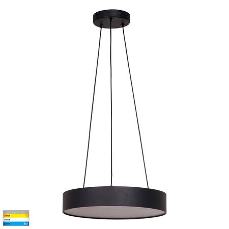 Nella 320mm Black 30w Round Pendant