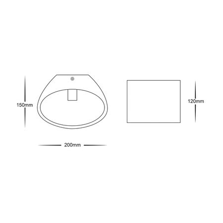 Arc Large Plaster LED Wall Light