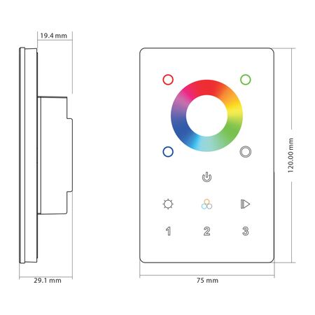 RGBC or RGBW LED Touch Panel
