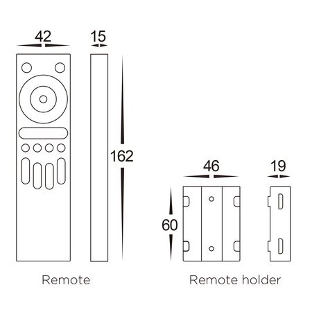 Single Coloured 4 Zone LED Strip Remote Controller