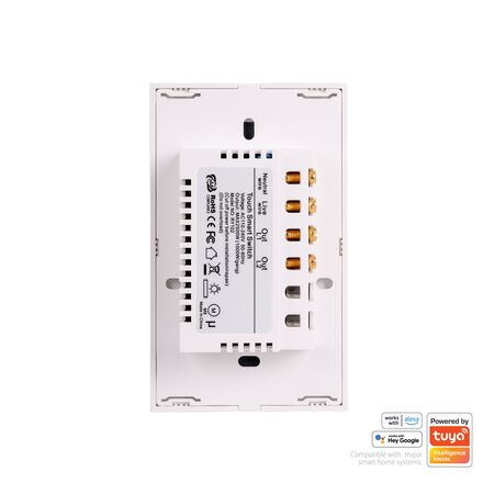 Wifi Two Gang White Wall Switch