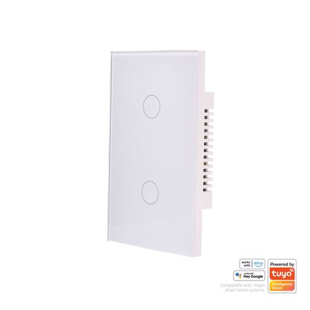 Wifi Two Gang White Wall Switch