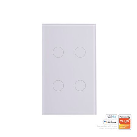 Wifi Four Gang White Wall Switch